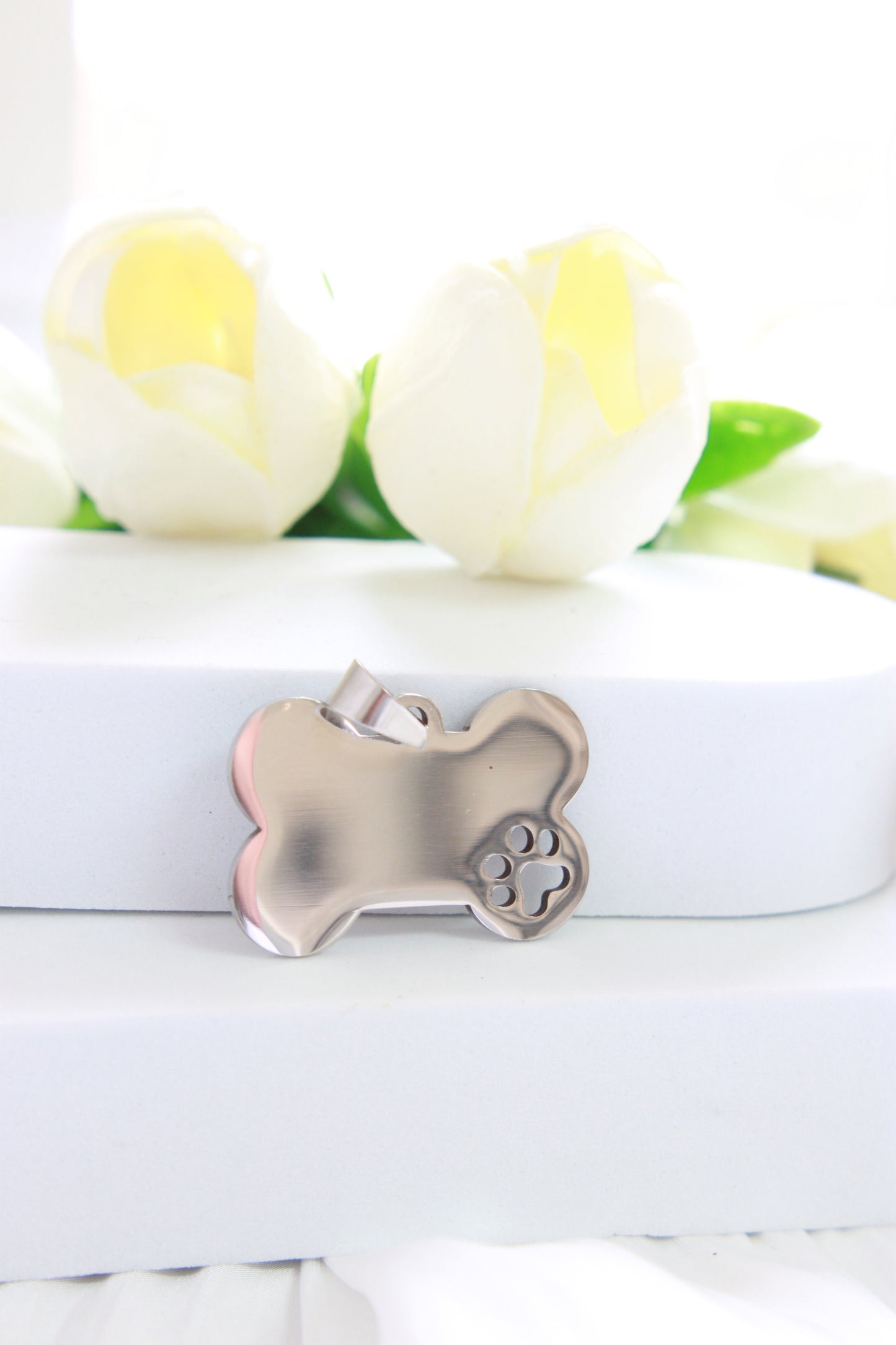Bone with paw tag