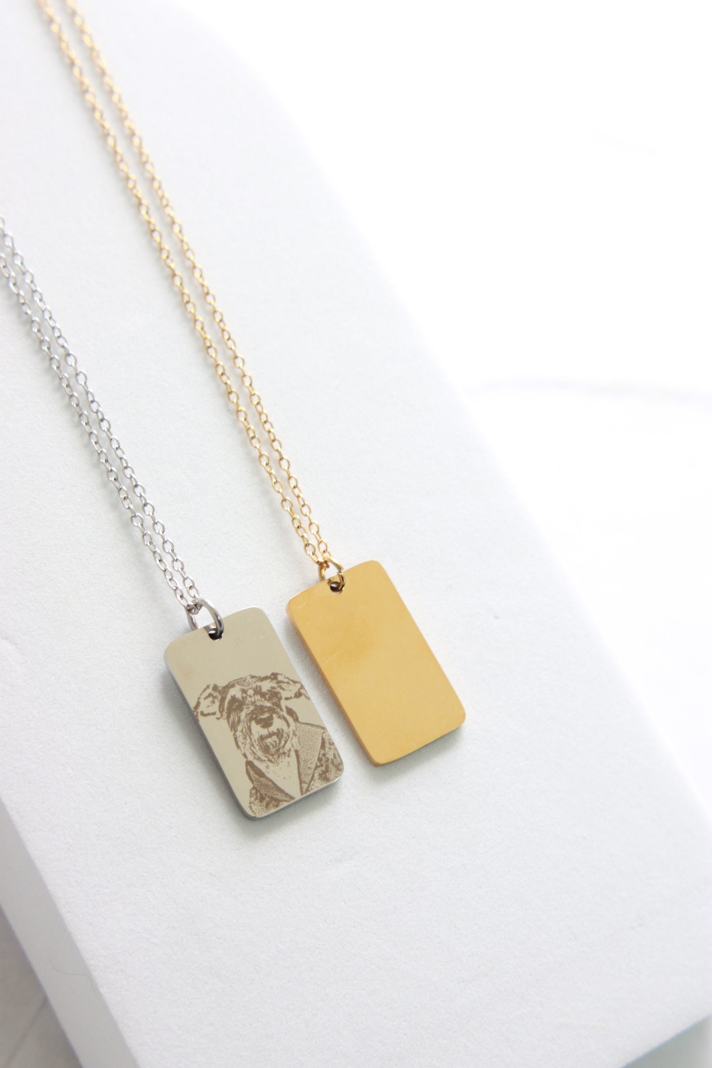 Pet portrait mini ID tag