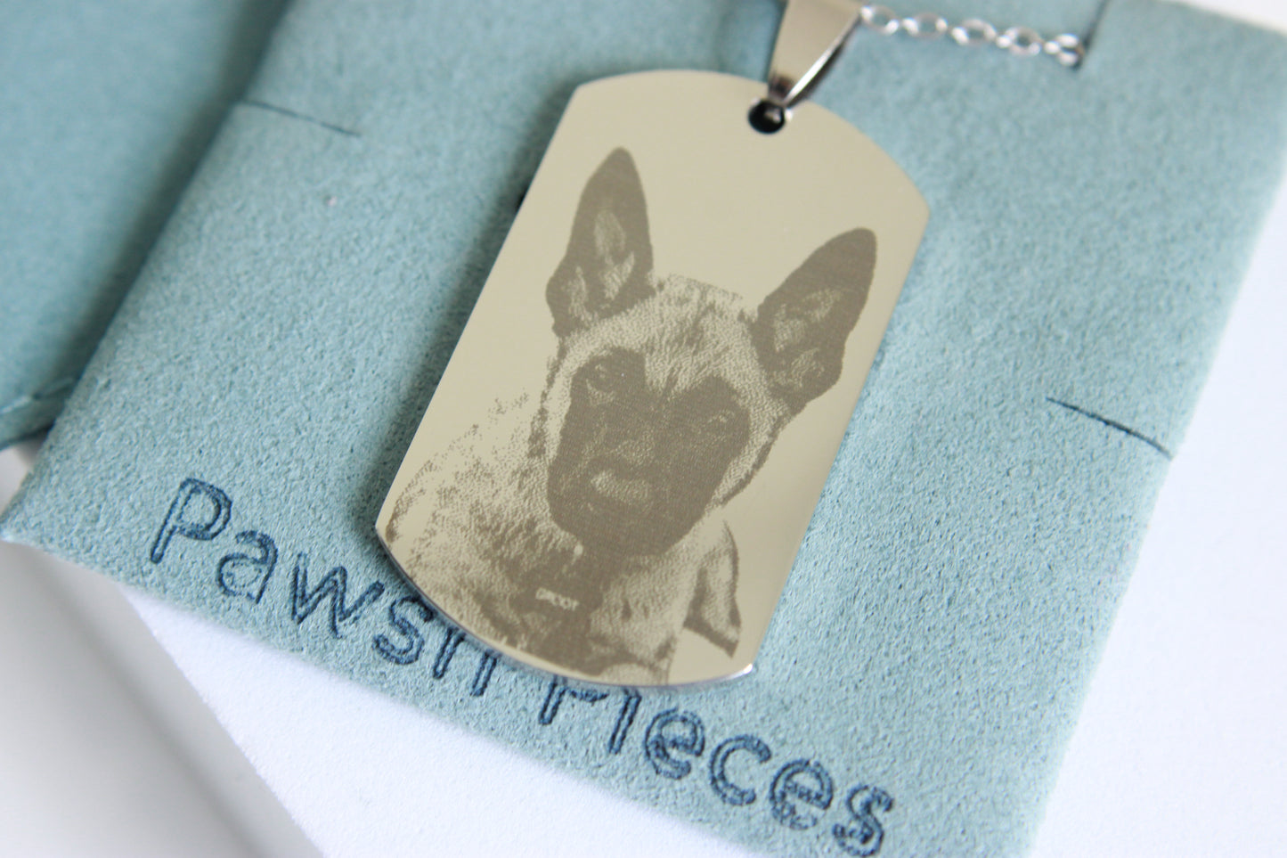 Pet portrait ID Tag Necklace
