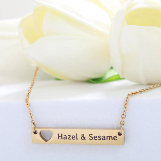 Heart - Bar necklace