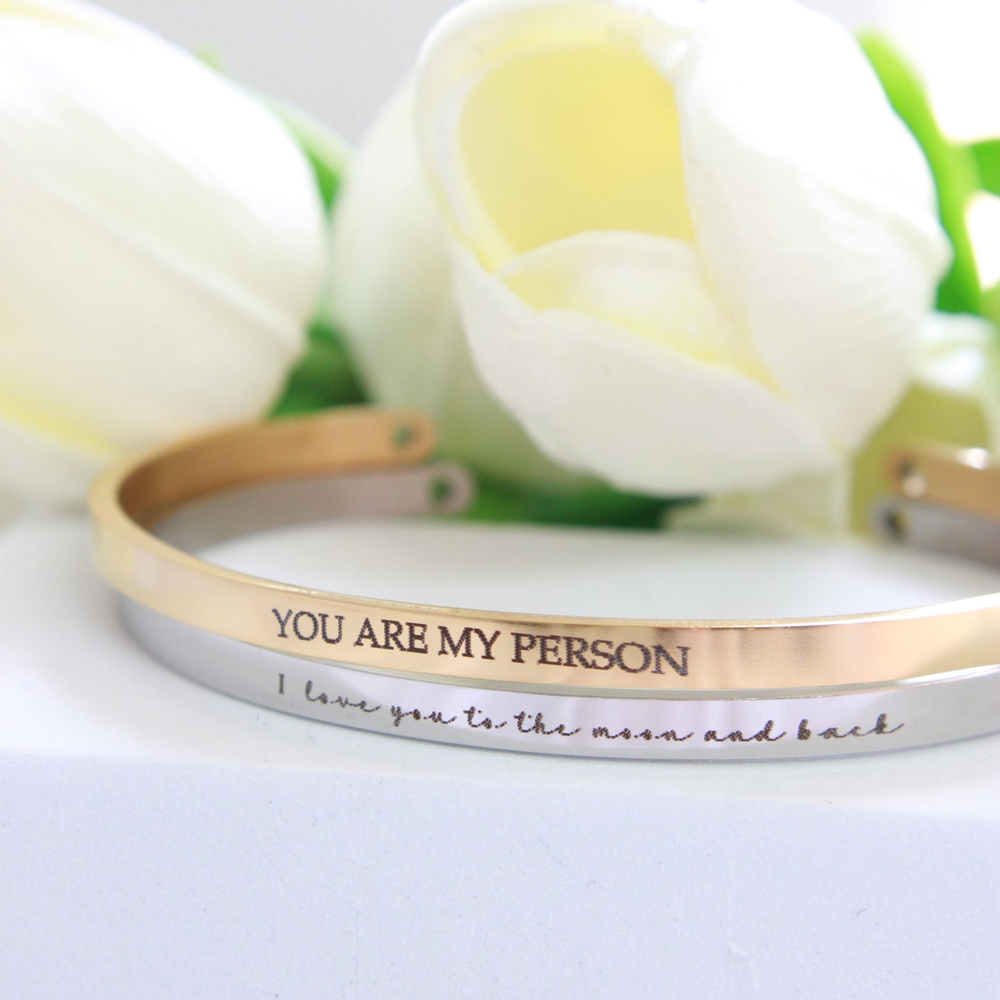 Bangle with heart bracelet