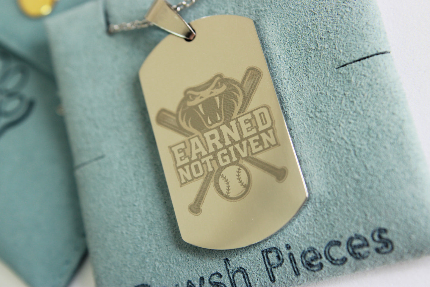 Custom sports ID tag necklace