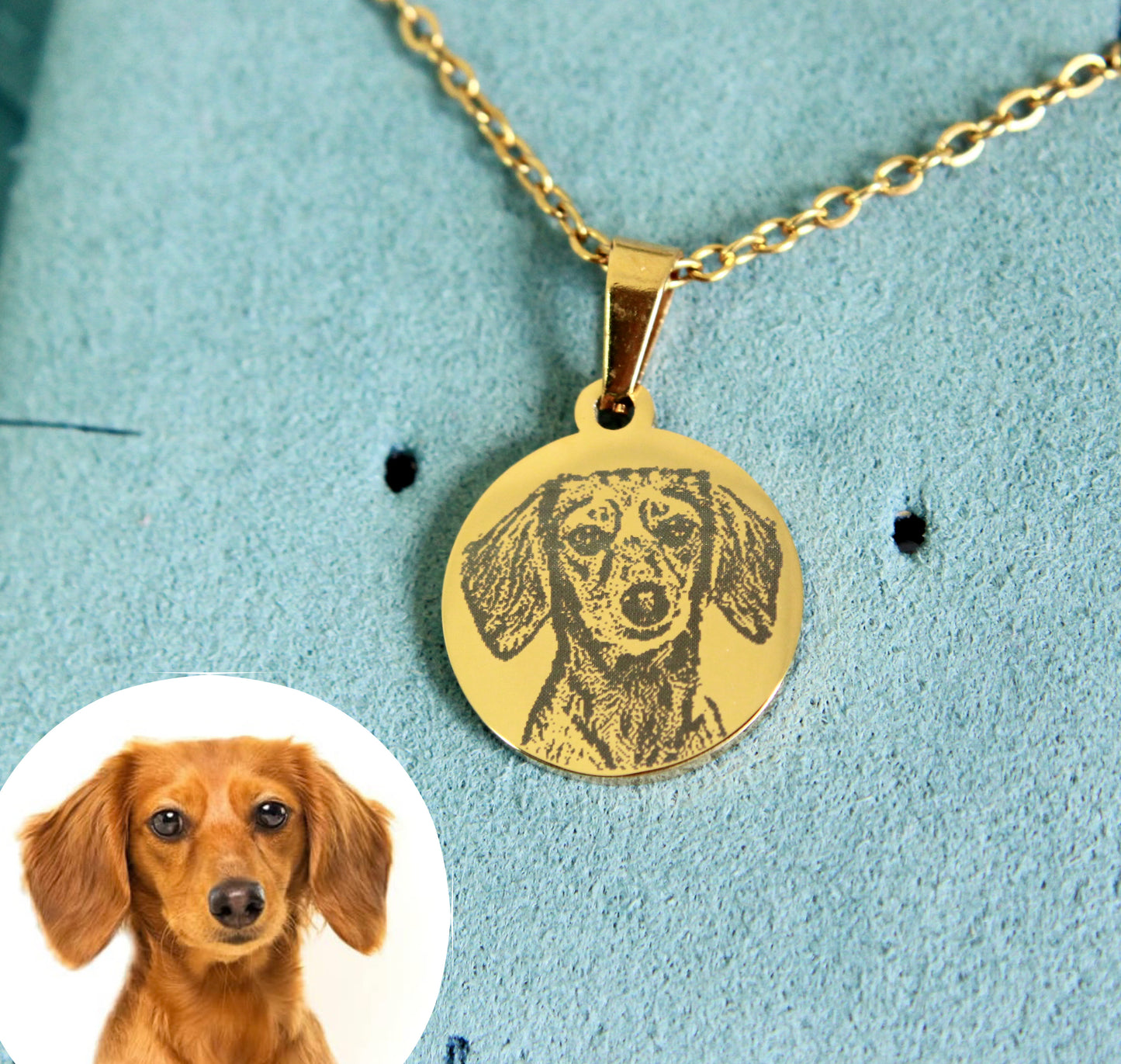 Custom round necklace