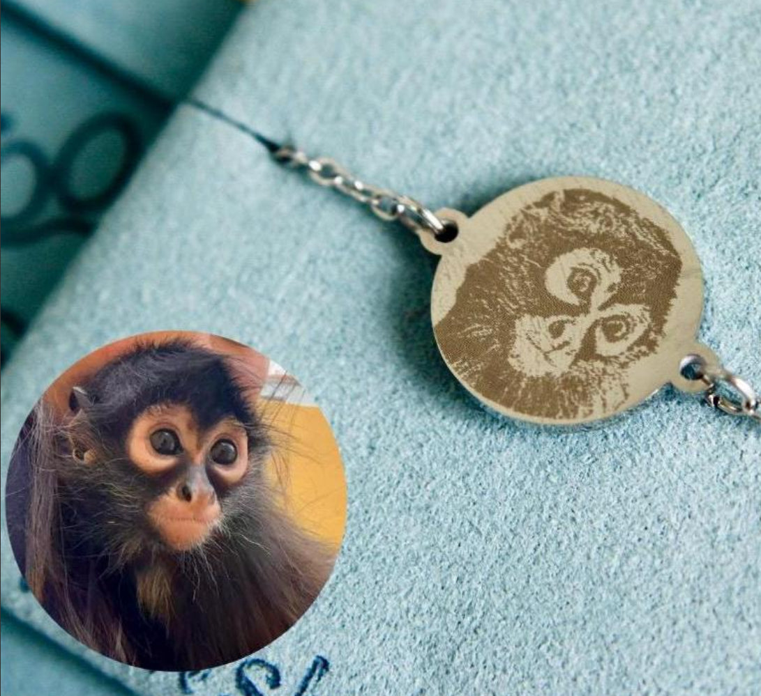 Pet portrait round bracelet