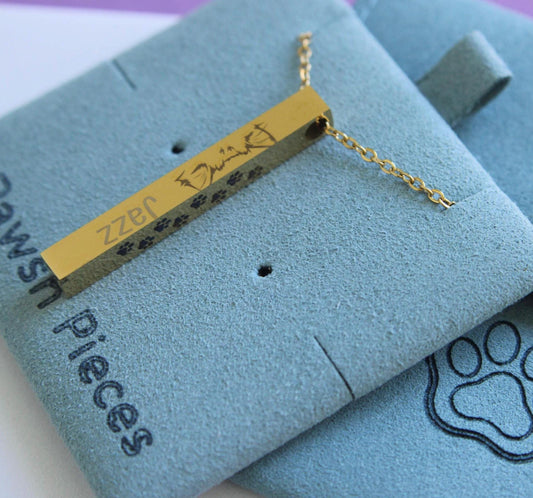 3D bar necklace