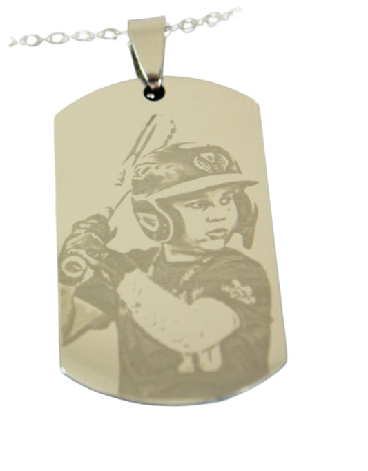 Custom sports ID tag necklace